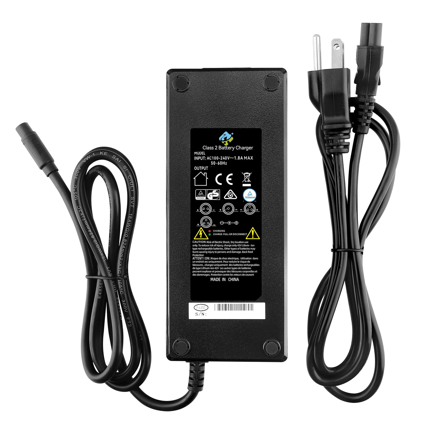 42V 2A AC/DC Adapter Compatible with Magnum 350 Pathfinder Electric Bike Battery Charger 36 Volt 3 Pin Power Supply