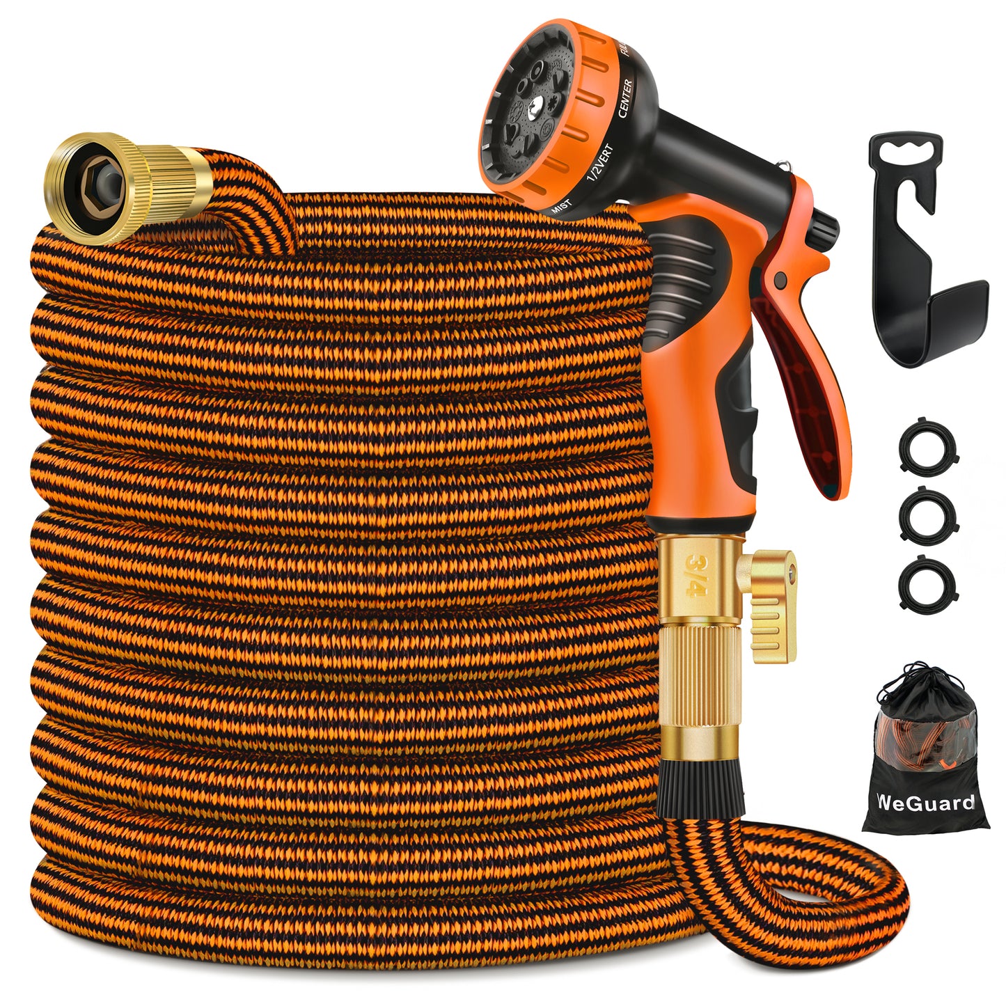 100ft Expandable Garden Hose Water Hose with 10 Function Nozzle and Durable 4-Layers Latex