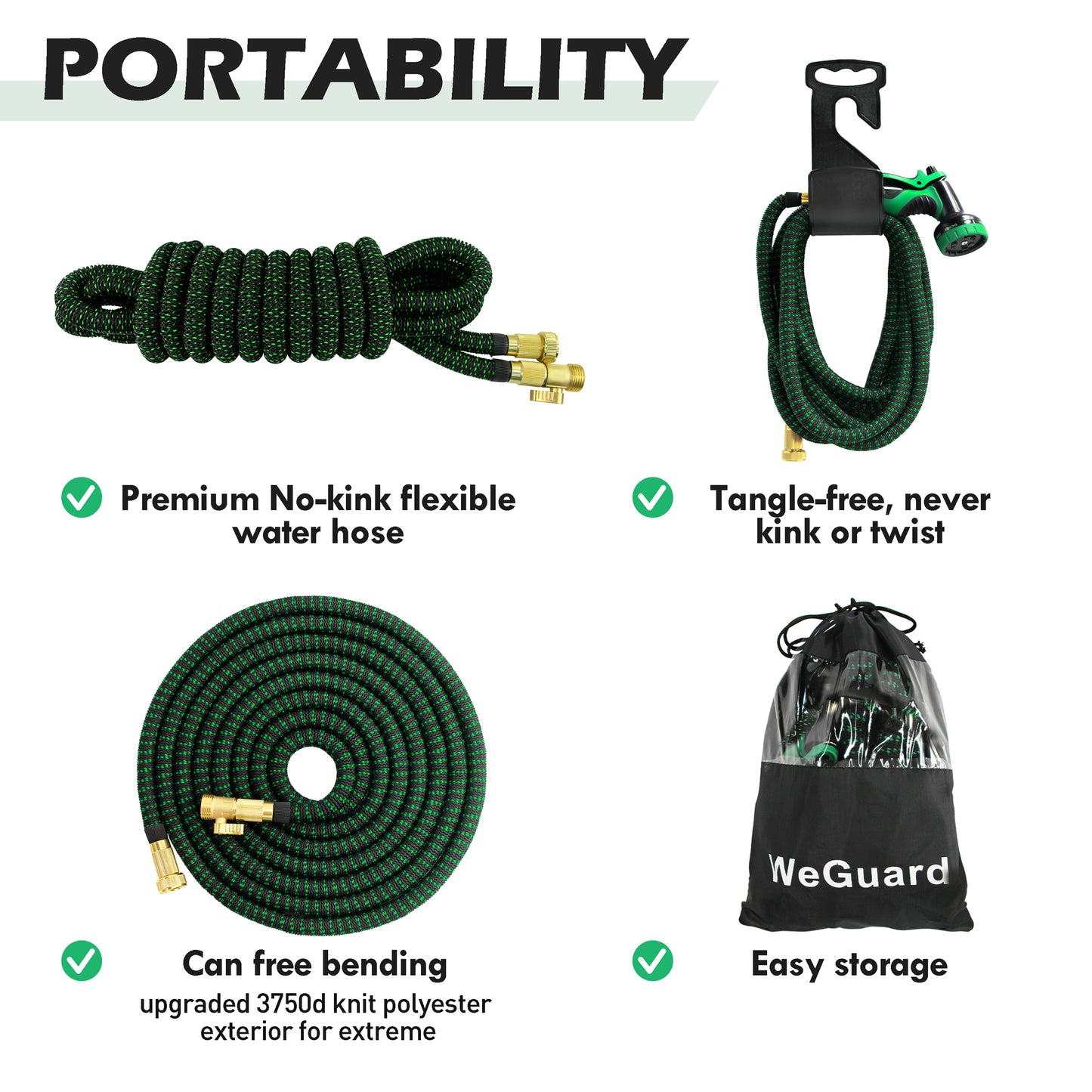 Expandable Garden Hose 50ft Upgraded with 10 Way Spray Nozzle
